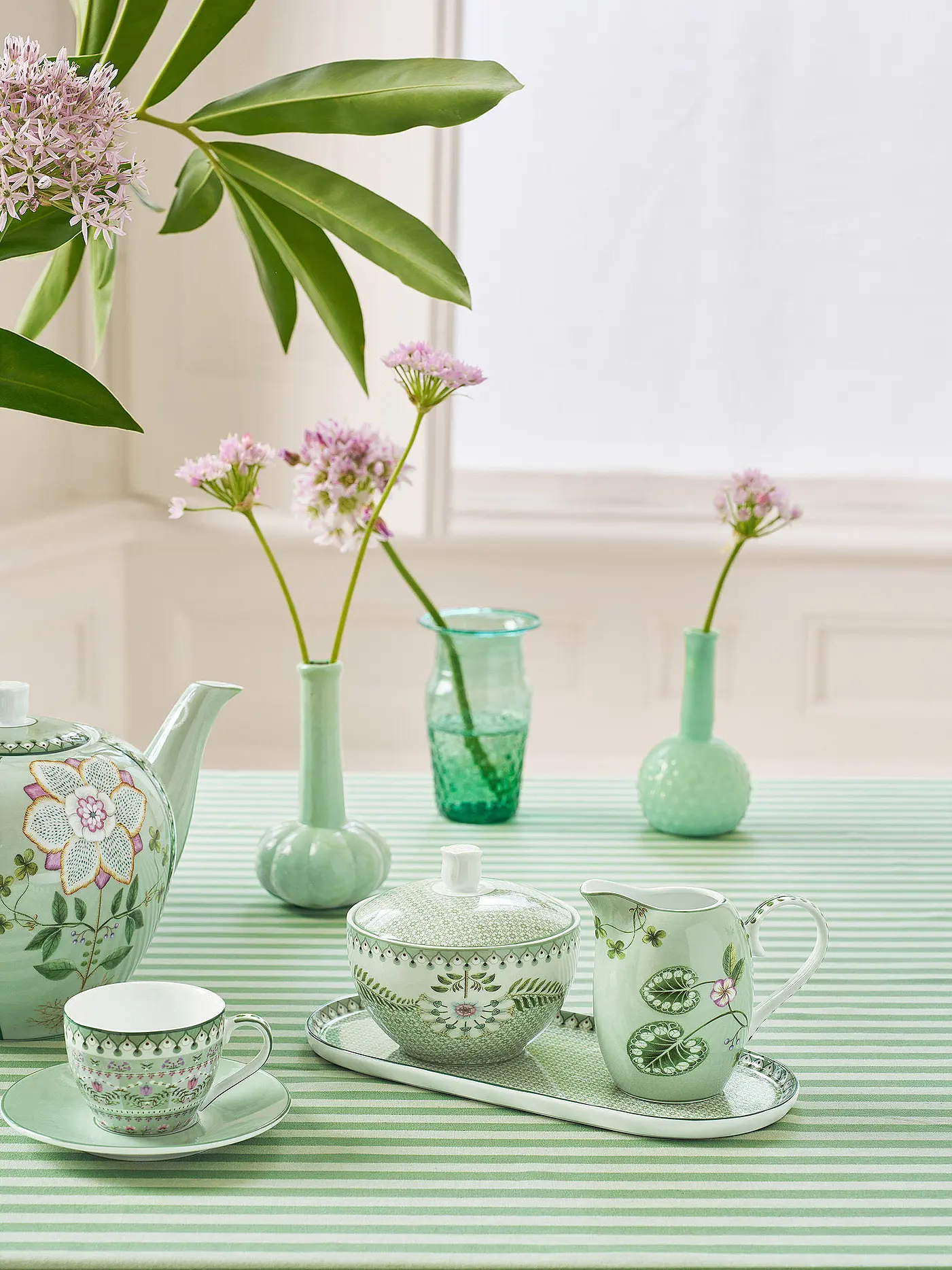 PIP STUDIO | Zuckerdose 300ml LILY & LOTUS Tiles Light Gr. | 